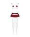 Эротический костюм школьницы с мини-юбкой Obsessive Schooly 5pcs costume L/XL бело-красный, топ, юбк