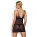 410925 Сорочка&nbsp;Obsessive&nbsp;Wonderia&nbsp;chemise&nbsp;&&nbsp;thong&nbsp;black&nbsp;L/XL
