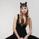 Маска кішечки Bijoux Indiscrets MAZE - Cat Ears Headpiece Black, екошкіра, Черный