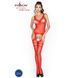 Бодистокинг Passion BS038 red, комбинезон, имитация чулок и пояса, Красный