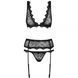 Комплект Obsessive Emperita set три элем L/XL черный