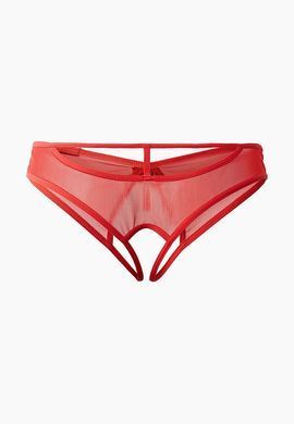 Трусики с разрезом красные с кисточкой LeFrivole, L/XL
