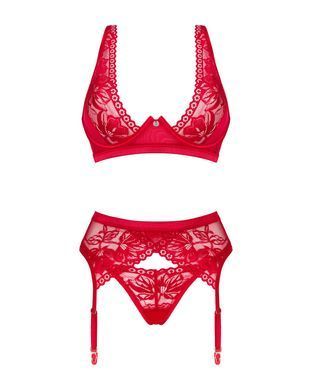 Obsessive Lacelove cupless 3-pcs set XL/2XL