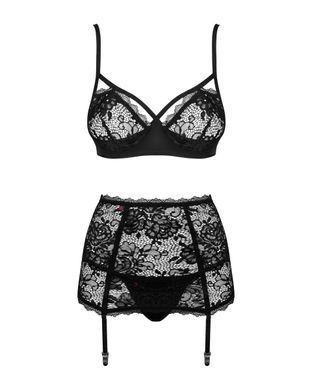Комплект Obsessive Peonesia 3 предмети S/M