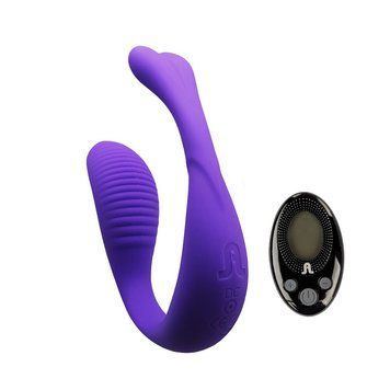 Вибратор для пар Adrien Lastic Mini Romeo II с пультом LRS и двумя моторчиками, Фиолетовый