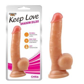 Фаллоимитатор&nbsp;с&nbsp;мошонкой Chisa&nbsp;Keep&nbsp;Love&nbsp;Shadow&nbsp;Dildo&nbsp;Flesh