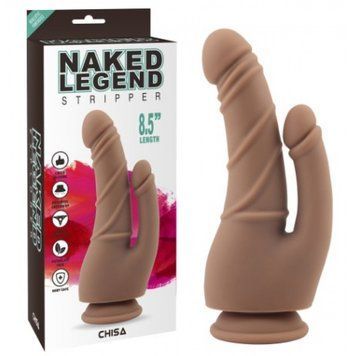 Фаллоимитатор&nbsp;двойной&nbsp;на&nbsp;присоске&nbsp;Chisa Naked&nbsp;Legend&nbsp;Stripper&nbsp;8.5