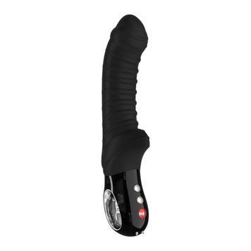 Вибратор для точки G Fun Factory TIGER black, ребристый, подходит для анальной стимуляции.