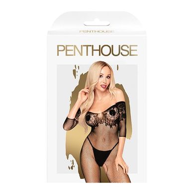 Бодистокинг с имитацией лифа Penthouse - High Profile Black S/L, Черный