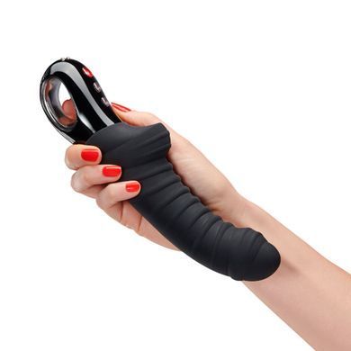 Вибратор для точки G Fun Factory TIGER black, ребристый, подходит для анальной стимуляции.