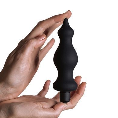 Анальна пробка з вібрацією Adrien Lastic Bullet Amuse Black, макс. діаметр 3,9 см, Черный
