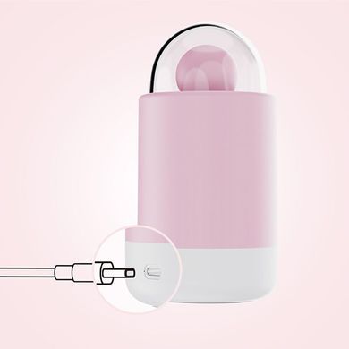 Вибратор-конфета на палочке KISSTOY Pink Pop, зарядный кейс-ночник, 10 режимов вибрации