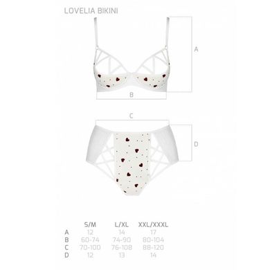 Эротический комплект с рисунком LOVELIA BIKINI white L/XL - Passion