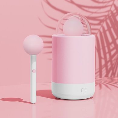 Вибратор-конфета на палочке KISSTOY Pink Pop, зарядный кейс-ночник, 10 режимов вибрации