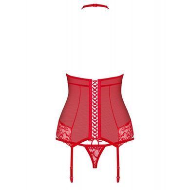 Комплект Obsessive 838-COR-3 корсет и стринги S/M