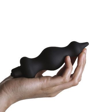 Анальна пробка з вібрацією Adrien Lastic Bullet Amuse Black, макс. діаметр 3,9 см, Черный