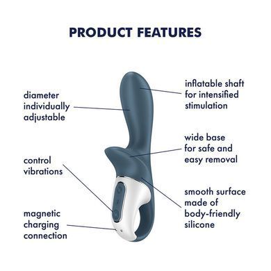 Анальний вібратор Satisfyer Air Pump Booty 2, надувається