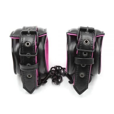 Наручники мягкие&nbsp;Luxury Fetish Black&Pink Hands