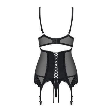 Комплект Obsessive Amallie корсет та стрінги S/M