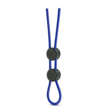 Регулируемое эрекционное кольцо STAY HARD DOUBLE LOOP BLUE