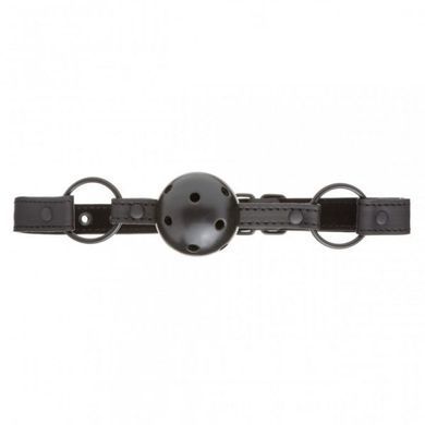 F61406 кляп з екошкіри Loveshop BREATHABLE BALL Gag BLACK