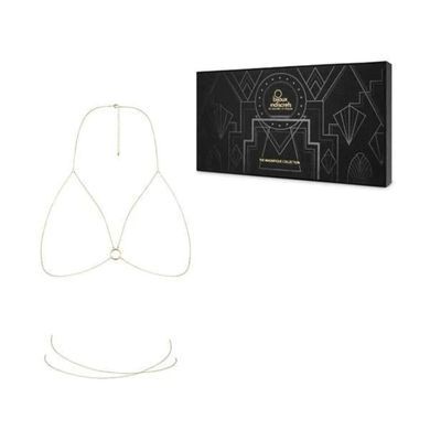 Ланцюжок портупея Bijoux Indiscrets Magnifique Bra Chain - Silver, прикраса на тіло