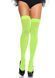 Leg Avenue Opaque Nylon Thigh Highs OS Neon Green