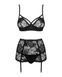 Комплект Obsessive Peonesia 3 предмети S/M