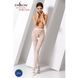 Эротические колготки-бодистокинг Passion S010 white, с доступом, геометрический рисунок, Белый