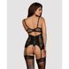 Комплект Obsessive Amallie корсет та стрінги S/M