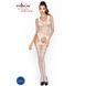 Бодістокінг Passion BS038 white, комбінезон, імітація панчох і пояса, Білий