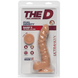 Фалоімітатор Doc Johnson The D - Ragin D - 7,5 Inch With Balls - ULTRASKYN, діаметр 3,8 см, Телесный