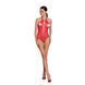 Бодистокинг с декольте Passion BS088 red, имитация корсетной шнуровки