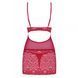 Cорочка Obsessive Lividia chemise & thong red S/M