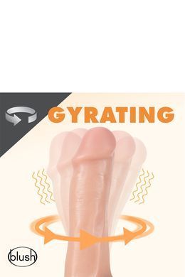 Вибратор с вращением Blush DR SKIN DR SPIN 6INCH GYRATING DILDO