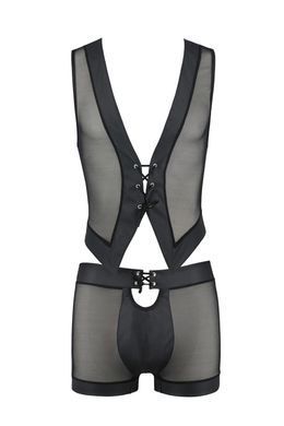 Комплект мужского белья на шнуровке Passion Set William XXL/XXXL, черный, жилет, боксеры