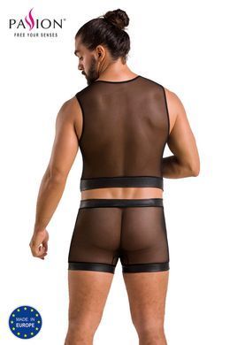 Комплект мужского белья на шнуровке Passion Set William XXL/XXXL, черный, жилет, боксеры