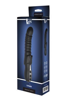 Подвійний вібратор рельєфний Dream Toys Midnight Magic Typhon чорний, 23 х 4 см