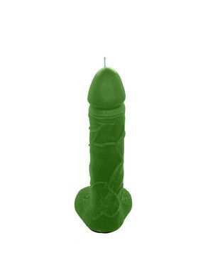 Свічка у вигляді члена Чистий Кайф Green size L, для збуджувальної атмосфери, Зелений
