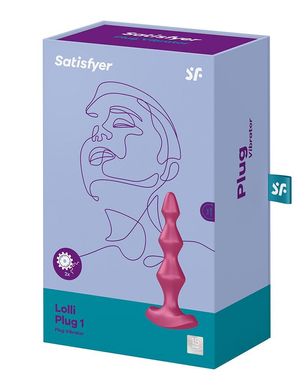 Анальный стимулятор-бусины с двумя моторами Satisfyer Lolli-Plug 1 Berry