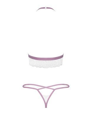 Эротичный комплект кружевной Obsessive Lilyanne 2-pcs set white S/M