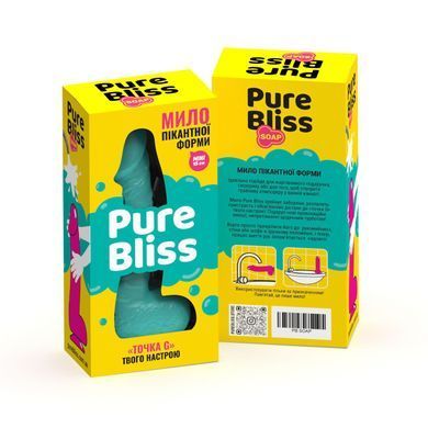 Крафтовое мыло-член с присоской Pure Bliss MINI Turquoise, натуральное