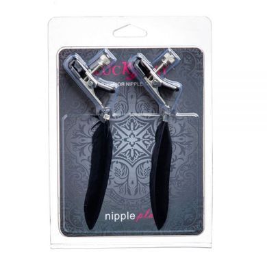 Зажимы&nbsp;на&nbsp;соски&nbsp;Nipple&nbsp;play плоские перышки Black