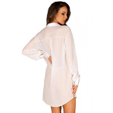 Сексуальний халат-сорочка Obsessive Stellya babydoll white M/L