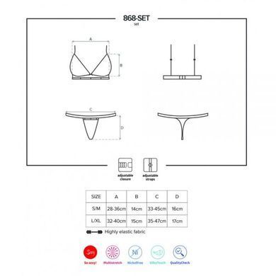 Комплект Obsessive 868-SET-1 set 2-pcs S/M