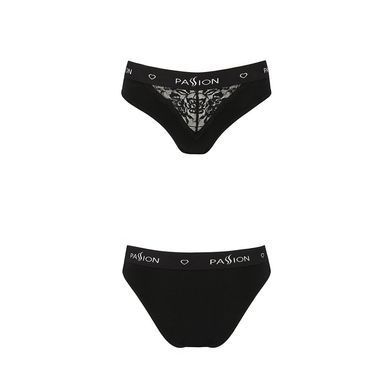 Трусики с широкой резинкой и кружевом Passion PS001 PANTIES black, size XL