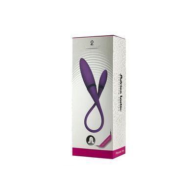 Вибратор двусторонний Adrien Lastic AD-2 с пультом LRS, Фиолетовый