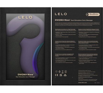 Клиторально-влагалищный звуковой стимулятор LELO Enigma WAVE Cyber ​​Purple, 3 типа стимуляции