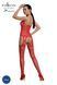 Бодистокинг Passion ECO BS006 red, с доступом, халтер, имитация подвязок