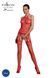 Бодистокинг Passion ECO BS006 red, с доступом, халтер, имитация подвязок